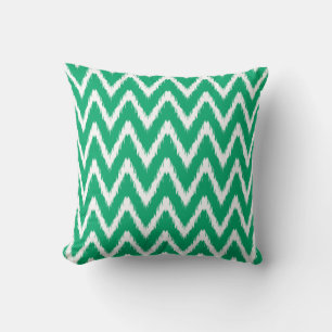 Jade Asian Moods Ikat Chevrons Kissen