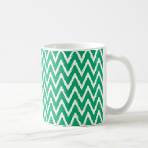 Jade Asian Moods Ikat Chevrons Tasse