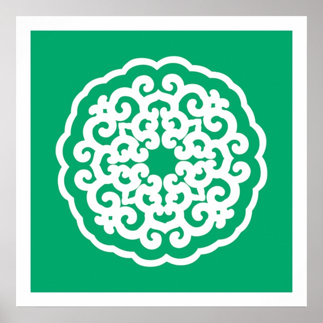 Jade Asian Moods Mandalla Poster (Vorne)