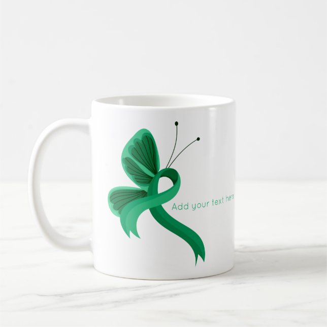 Jade Awareness Ribbon Butterfly Tasse (Links)