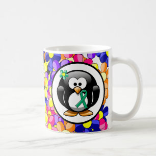 Jade Awareness Ribbon Penguin Kaffeetasse