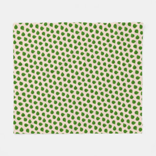 Jade-Baum grüne Blätter auf Beige Fleecedecke