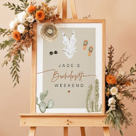 JADE Boho Wüste Cactus Scottsdale Vor dem Schleier Poster