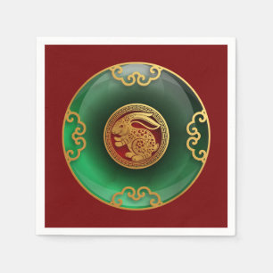 Jade Chinese New Year of the Rabbit Napkins Serviette