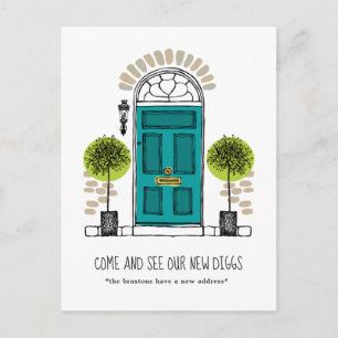 Jade Door Moving Ankündigung Postkarte