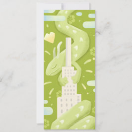 Jade-Drache in der Stadt - Funky süßer Stil Einladung