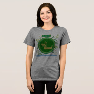 Jade-Drache Reise grau Tri-Blend Shirt