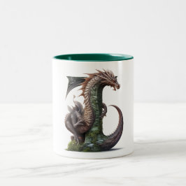 Jade Dragon Charm: Dragon Niedlich Cup - Typ J Zweifarbige Tasse