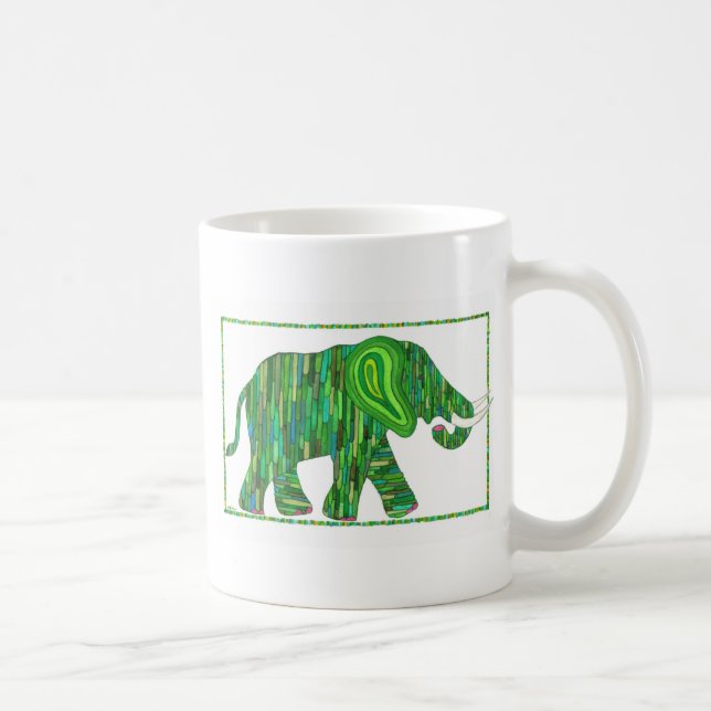 Jade-Elefant-Tasse Jerry grüne Kaffeetasse (Rechts)