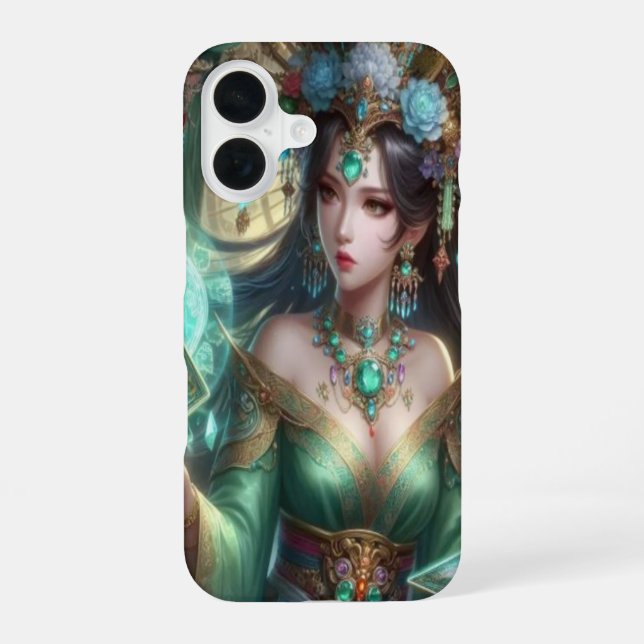 Jade Enchantress iPhone Case 16 Hülle (Rückseite)