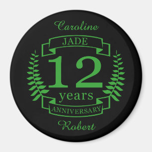 Jade Gemstone Hochzeitstag 12 Jahre Magnet