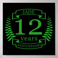 Jade Gemstone Hochzeitstag 12 Jahre