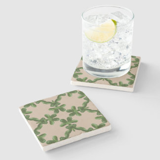 Jade-Gitter in Beige Steinuntersetzer