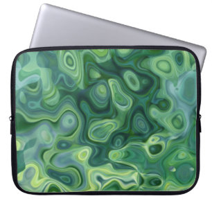 Jade Green Abstrakt Amoeba Art Laptop Sieb Laptopschutzhülle