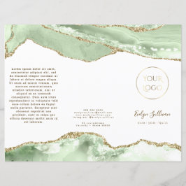 Jade green agate Broschüre