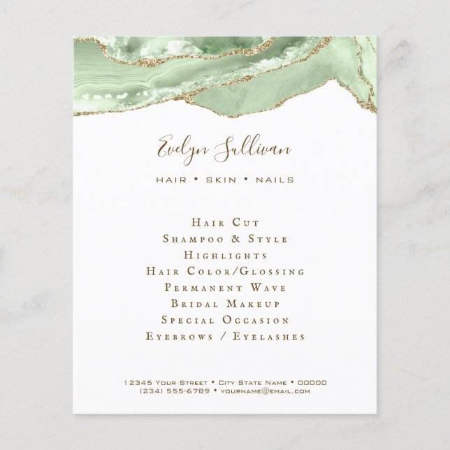 Jade Green agate Flyer (Vorne)