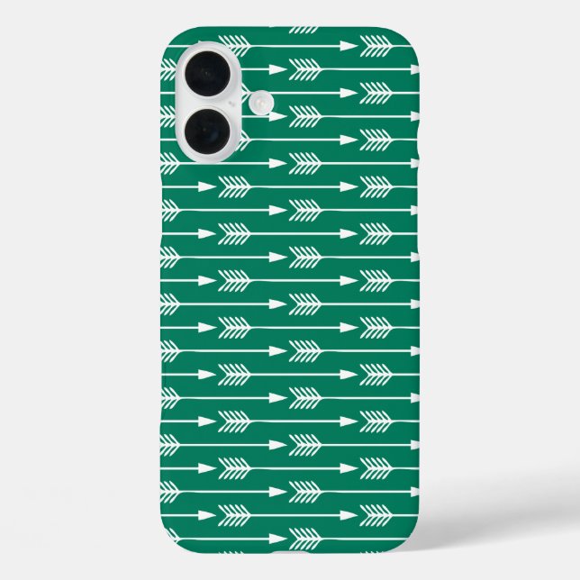Jade Green Arrows Pattern Case-Mate iPhone Hülle (Rückseite)