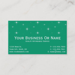 Jade Green & Bright Stars. Name/Firma Visitenkarte
