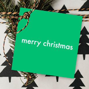 Jade Green Christmas   Lebhafter Trendy Minimal Geschenkanhänger