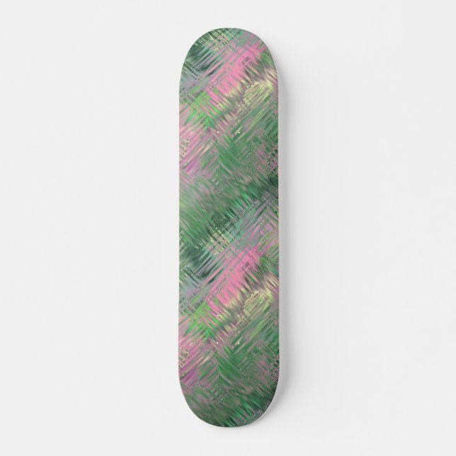 Jade Green Crystal Gel Pattern Skateboard (Vorne)