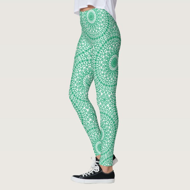 Jade Green Mandala Pattern Leggings (Links)
