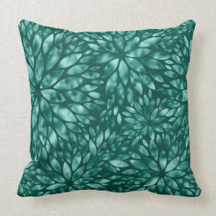 Jade/Green Shimmering Dahlia Kissen