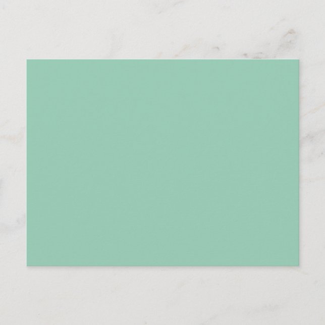 Jade Green Solid Color Postkarte (Vorderseite)