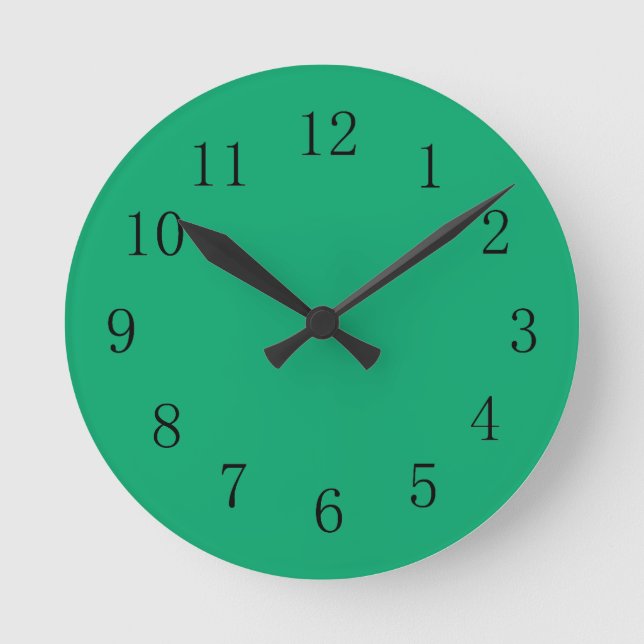 Jade Green Wall Clock Runde Wanduhr (Vorderseite)