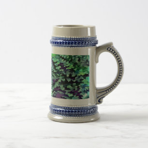 Jade-Grün und Lila-Tarnmuster Bierglas