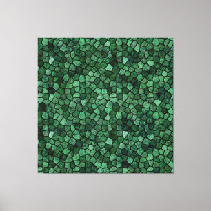 Jade Grünes Kopfsteinpflaster-Patchwork-Terrazzo-M Leinwanddruck
