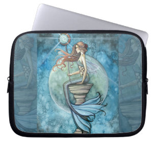 Jade-Mond-Meerjungfrau-Laptop-Hülle Laptopschutzhülle