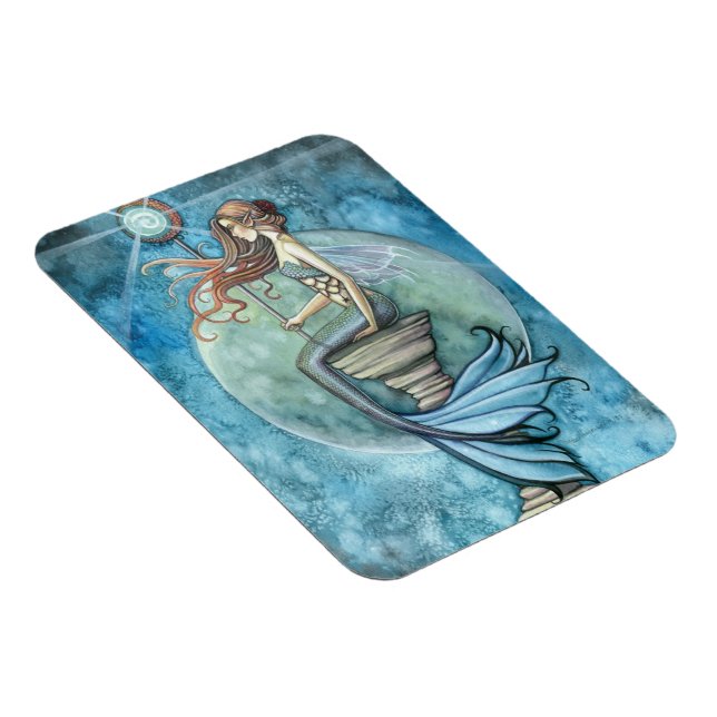 Jade Moon Mermaid Premium Vinyl Magnet (Rechte Seite)