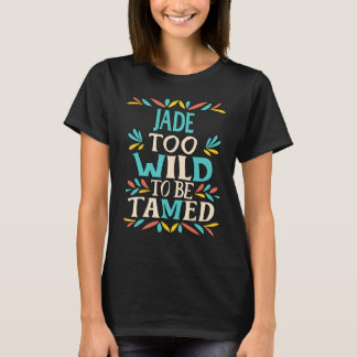 JADE Name Niedlich Retro Girls Wildblume JADE Name T-Shirt