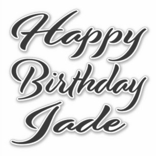 Jade Name Vorname black Sticker Geburtstag