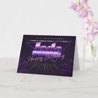 Jade Name Vorname lila retro Karte Geburtstag