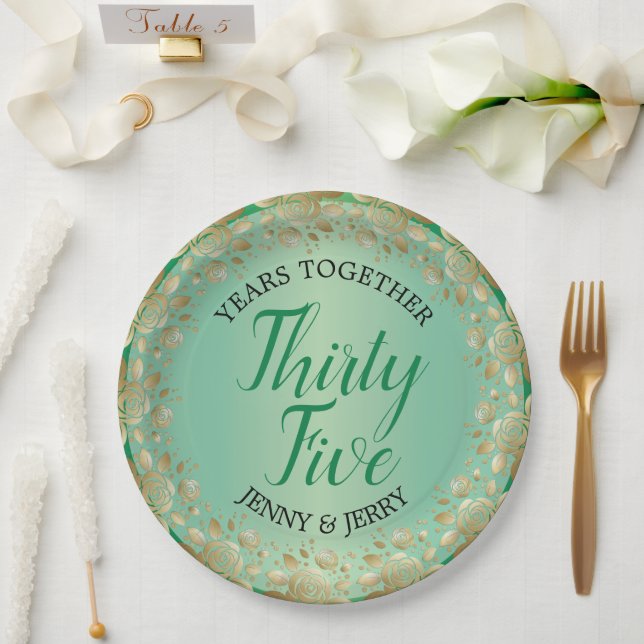 Jade-Papierplatte Pappteller (Hochzeit)