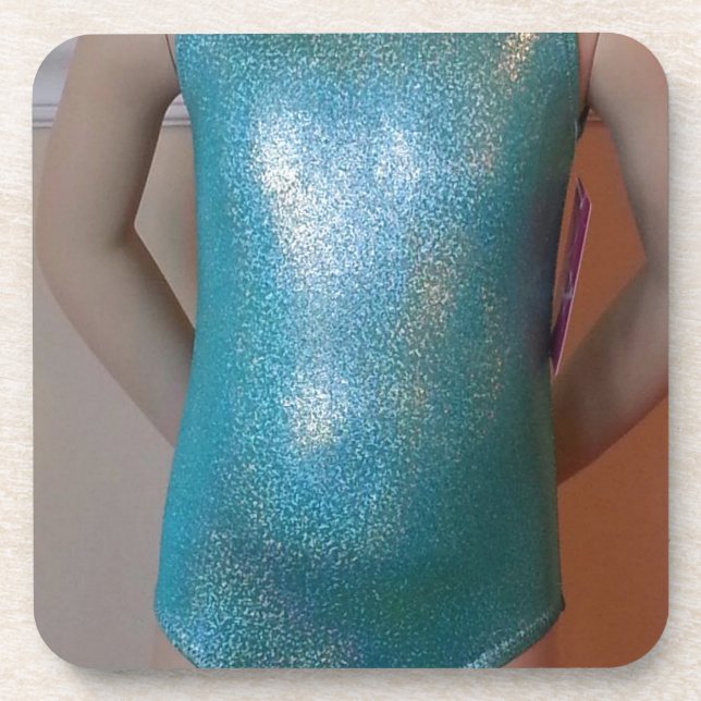Jade Sparkle Gymnastics Leotard Lover Getränkeuntersetzer (Vorderseite)