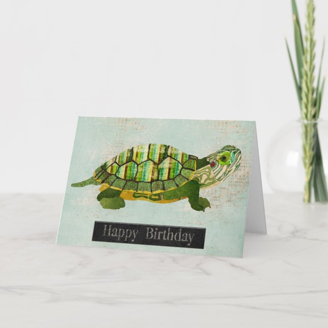 Jade Turtle Birthday Card Karte (Vorderseite)