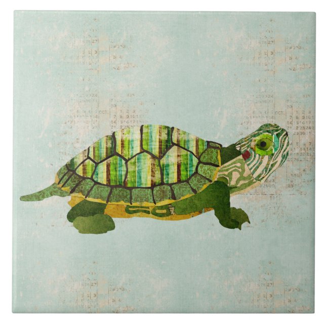 Jade-Turtle-Fliese Fliese (Vorderseite)