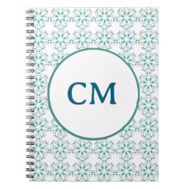 Jade und Blue Wirbel Notizblock