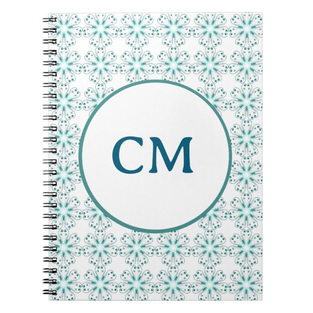 Jade und Blue Wirbel Notizblock (Vorderseite)