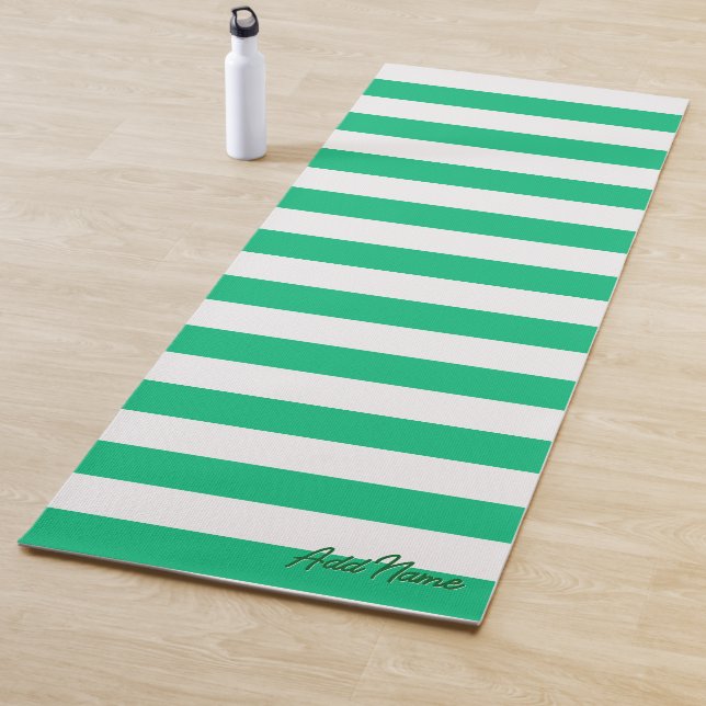 Jade und White Individuelle Name Yogamatte (Beispiel)