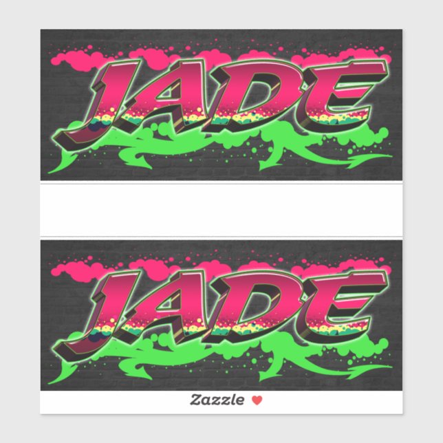 Jade Vorname Name Graffiti Aufkleber Sticker (Blatt)