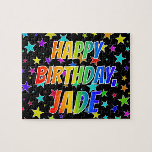 "JADE" Vorname, Spaß "GLÜCKLICHER GEBURTSTAG" Puzzle