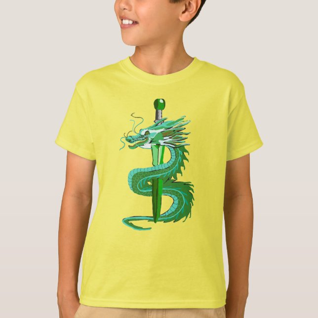 Jade-Wächter-Drachenklinge T-Shirt (Vorderseite)
