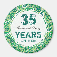 Jade Wedding Anniversary Paisley Pattern