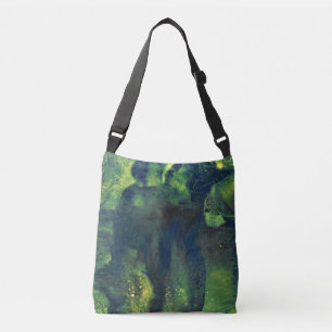 Jaded Lover 1 Deep Green Abstrakt Totbeutel Tragetaschen Mit Langen Trägern