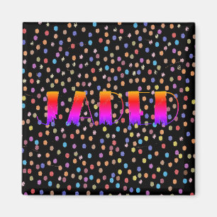 Jaded Magnet mit Polka Dot Background für Kühlschr