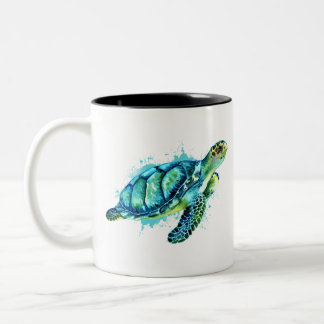 JadeTurtle Liebe Schildkröten rette Schildkröten Zweifarbige Tasse