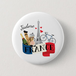 Jadore Frankreich Button